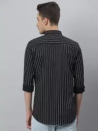 Stylish Fancy Cotton Blend Striped Regular Fit Long Sleeves Casual Shirts For Men-thumb2