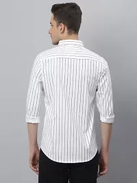 Stylish Fancy Cotton Blend Striped Regular Fit Long Sleeves Casual Shirts For Men-thumb4