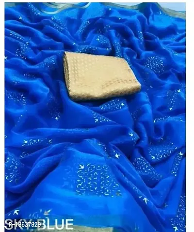 Stylish Fancy Designer Chiffon Saree With Blouse Piece For Women