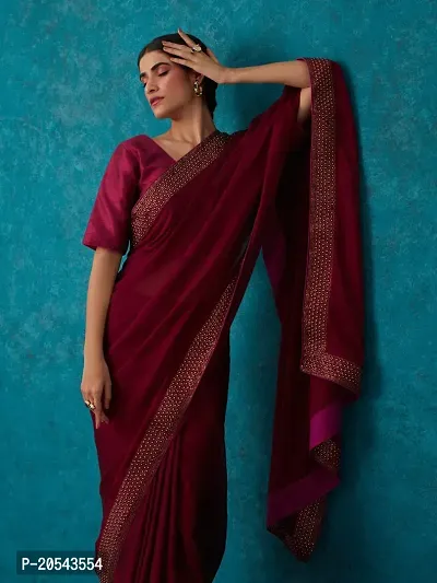 Stylish Fancy Designer Silk Saree With Blouse Piece For Women-thumb2