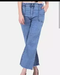 Stylish Fancy Denim Solid Jeans For Women Pack Of 1-thumb1