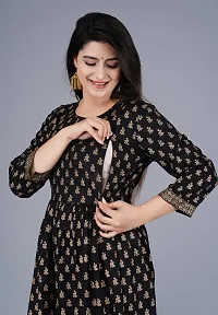 Stylish Black Rayon Kurta For Women-thumb3