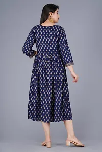 Stylish Blue Rayon Kurta For Women-thumb1