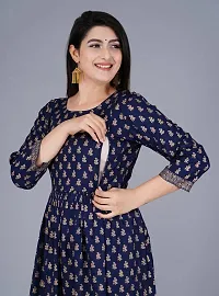 Stylish Blue Rayon Kurta For Women-thumb3