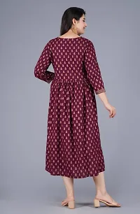 Stylish Purple Rayon Kurta For Women-thumb2