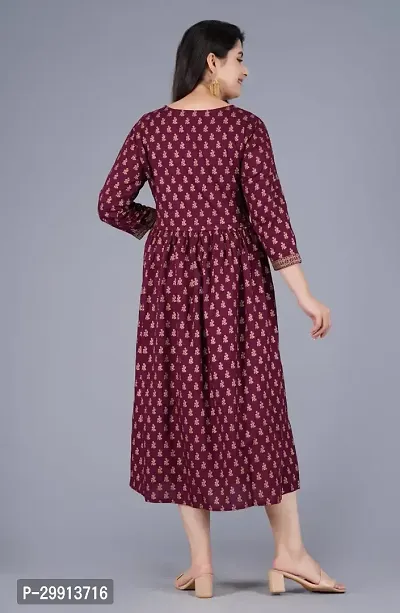 Stylish Purple Rayon Kurta For Women-thumb3