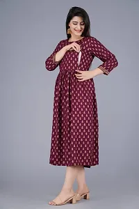 Stylish Purple Rayon Kurta For Women-thumb1