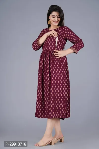 Stylish Purple Rayon Kurta For Women-thumb2