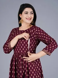 Stylish Purple Rayon Kurta For Women-thumb4