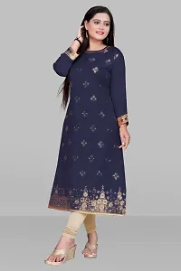 Stylish Navy Blue Muslin Kurta For Women-thumb3