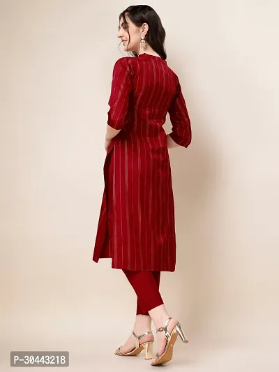 Stylish Red Art Silk Kurta Bottom Set For Women-thumb3