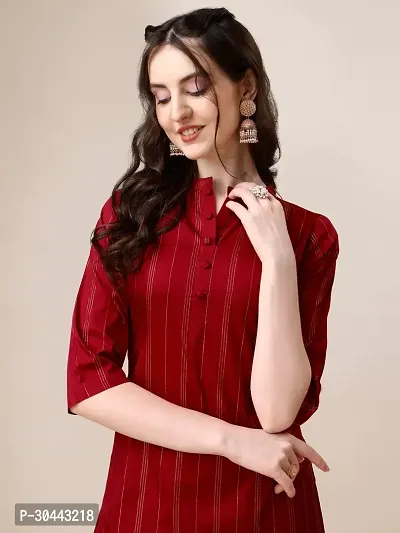 Stylish Red Art Silk Kurta Bottom Set For Women-thumb5