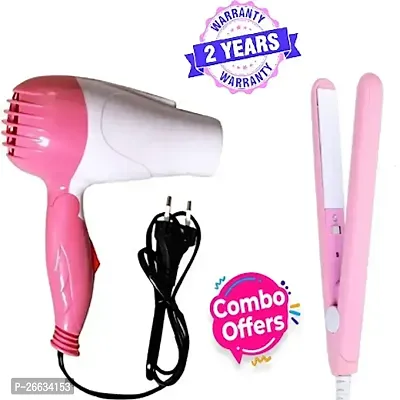 Proffesionals combo Deal Offer1pc NV -1290 Mini Hair Dryer + 1pc NV Mini hair Straightener