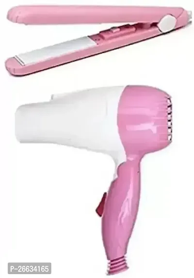 Proffesionals combo Deal Offer1pc NV -1290 Mini Hair Dryer + 1pc NV Mini hair Straightener-thumb0