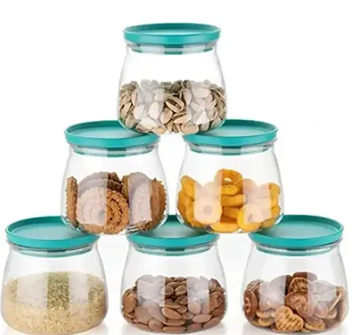 1st Choice Plastic Airtight Container Jar Set For Kitchen- 900 ml, Set Of 6