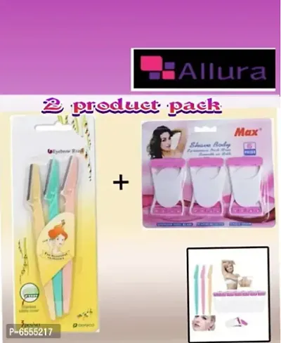 Womens Razor Blade Hair Removal Disposable blades With Essential Combo