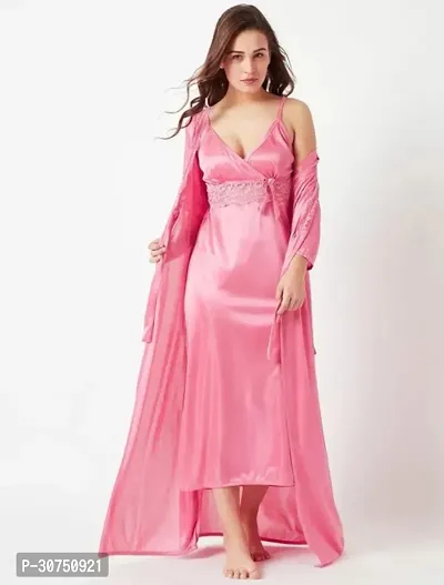 Stylish Satin Nightdress for Women-thumb0