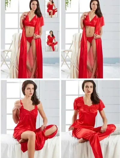 Hot Selling Satin Nighty Set Women's Nightwear 