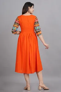 Stylish Rayon Stitched Printed Kurta For Women-thumb3