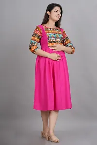 Stylish Rayon Stitched Printed Kurta For Women-thumb3