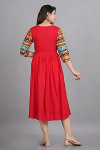 Stylish Rayon Stitched Printed Kurta For Women-thumb2