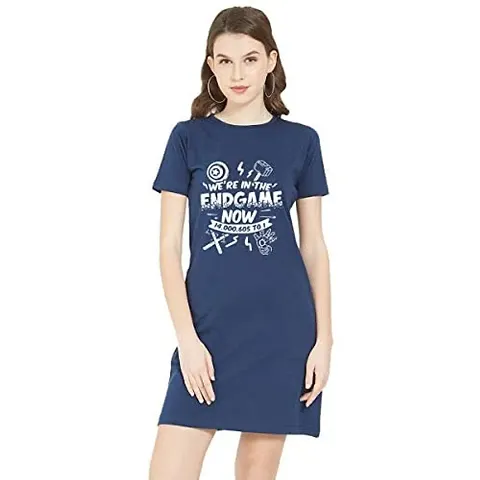 Trendy Blend T-Shirt Dress For Women