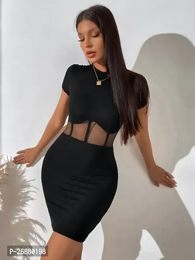 Women Bodycon Black Dress-thumb0