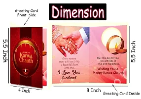 ME  YOU Happy Karwa Chauth Printed Mug with Greeting Card  Artificial Rose |  Gifts Combo Pack | Karwachauth Gift for Wife, Girlfriend, Love One |Gift for Karwachauth| Gift Hamper for Wife-thumb2