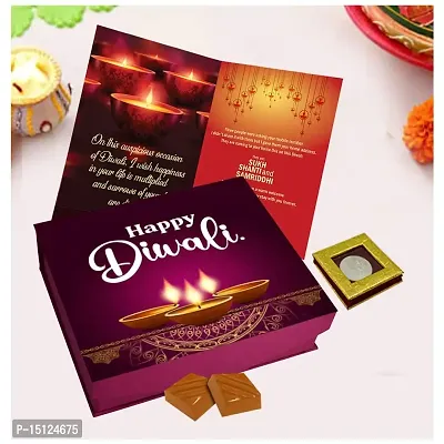 Midiron Diwali Handmade Chocolate Box Hamper|Diwali Gift Celebration| Diwali Gifts|Festive Premium Hamper with Chocolate Box, Shubh Deepawali Greeting Card  Silver Coin