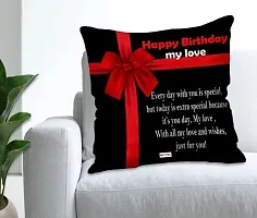 ME & YOU Birthday Gift for Wife, Love, Birthday Gift for Husband Special, Happy Birthday My Love Printed Cushion and Coffee Mug, Greeting Card and Sash (Size 12*12 Inch)-thumb1