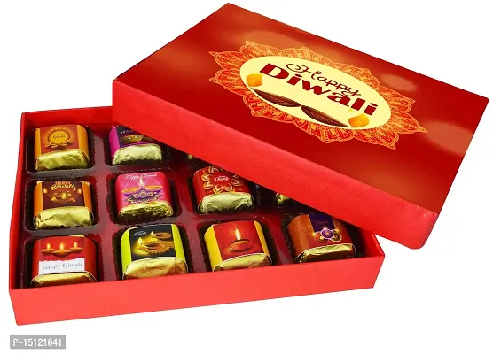 Midiron Diwali Handmade Chocolate Presents| Lovely Combo Diwali Gift| Special Diwali Hamper Pack with Chocolate Box, Greeting Card, Fragrance Candle Jar-thumb2