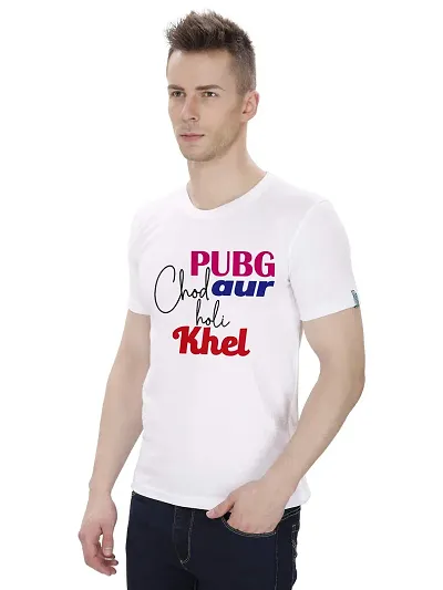 ME YOU PUBG Chod AUR Holi Khel Round Neck T-Shirt