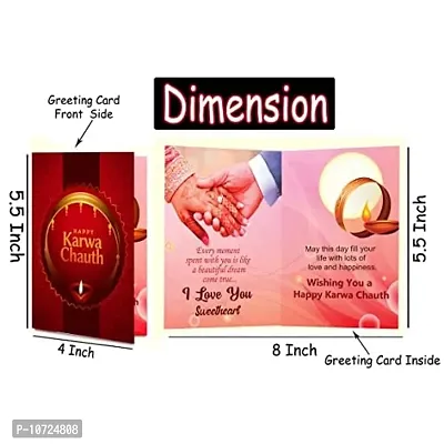 ME & YOU Happy Karwa Chauth Printed Mug with Greeting Card, Tin Box with Artificial Rose & Teddy, Combo Gift Pack | Karwachauth Gift for Wife Gift for Karwachauth, Gift Hamper for Wife-thumb3