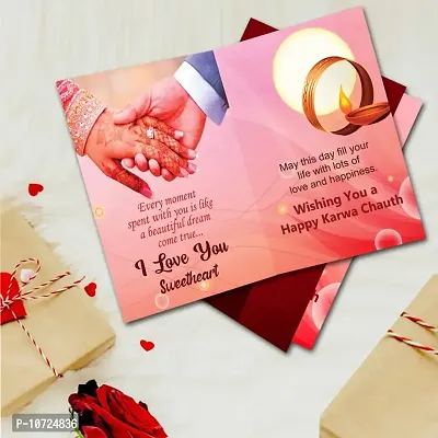 ME & YOU Gift for Karwachauth | Greeting Card with Happy Karwa Chauth, Printed Coffee Mug, Heart Shape Gift Box with Teddy and Scented Rose Flowers |Karwachauth Gifts for Wife, Ladies, Bhabhi-thumb2