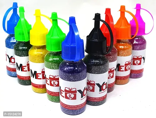 ME  YOU Rangoli Glitter Color, Sparkle Rangoli Powder, Rangoli Powder Glitter Color, Decorative Rangoli Powder (Pack-9) (Squeeze Bottle Easy to use) 80g Each