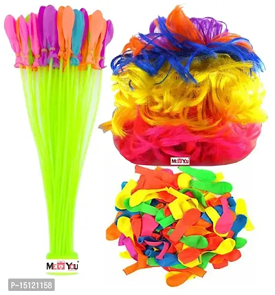 MEYOU Holi Gift Set, Halloween Face Mask, Holi Water Balloons, Holi Magic Stick Balloons IZ22HoliMB1Balloon200Wig2-001-thumb0