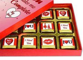 Midiron Handmade Valentines Gift Hamper| Romantic Gifts for Couple |Gift for Wife/Husband with Handmade Chocolate Box, Teddy, Artificial Rose  Card | Anniversary Hamper Gifts-thumb4