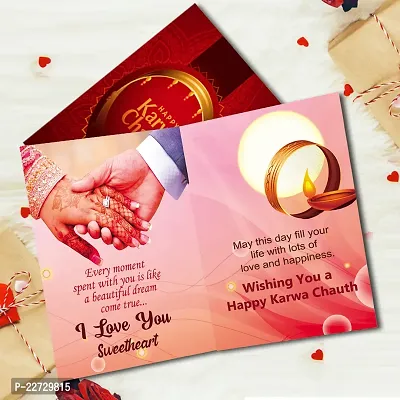 ME  YOU Karwa Chauth Unique Present for Wife/Women/Girlfriend | Karwachauth Gift Box with Printed Coffee Mug, Greeting Card and Artificial Rose for Lovely Wife/Girlfriend/Ladies-thumb2