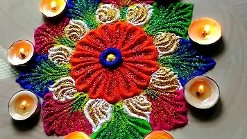 ME  YOU Rangoli Colorful Glitter Colour Bottle Set | Sparkle Rangoli Colour Powder for Diwali, Navratri, Durga Puja | Multicolour Rangoli Powder (Set of 18)-thumb2