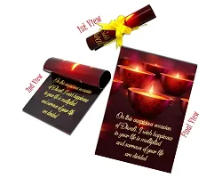 Midiron Handmade Chocolate Bar Gift Hamper For Diwali | Diwali Gift Combo | Festive Hamper Gift| Deepawali Gift Pack - Chocolate Bar With Shubh Deepawali Letter Card-thumb3