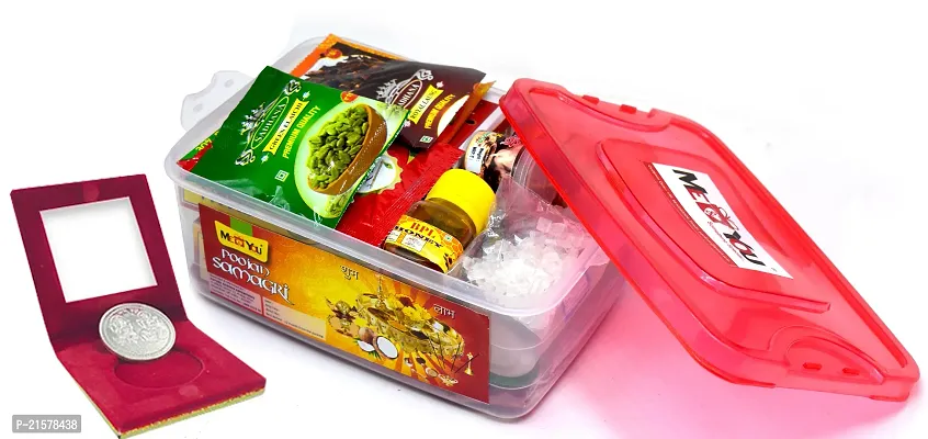 ME  YOUnbsp;All In One Pooja Kit with 25 Items with Silver Coin -  Pooja Items for Special Festivals |  Pooja Samagri for Diwali, Navratri, Dusshera, Hawan, Ganesh Chauth  Housewarming Pooja-thumb0