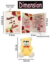 ME & YOU Gift for Sister | Birthday Gift for Sister | Return Rakhi Gift for Sister | Anniversary Gift for Sister | Cream Teddy Gift for Sister-thumb1