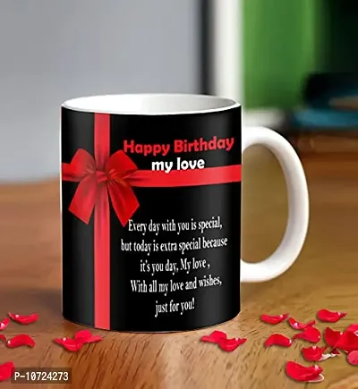 ME & YOU Birthday Gift for Wife, Love, Birthday Gift for Husband Special, Happy Birthday My Love Printed Cushion and Coffee Mug, Greeting Card and Sash (Size 12*12 Inch)-thumb3