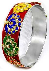 ME & YOU Karwa chauth thali Set, Beautiful Velvet Cloth Decorated, puja Thal, Kalash/Lota & Channi, Story Book, Calendar for Karwa Chauth Poojan (Pack of 1 Set)(Multicolor)-thumb2