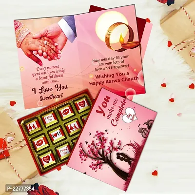 Midiron Unique Karva Chauth Gift Set for Wife, Girlfriend, Special One | Romantic Gift Hamper for Wife, Girlfriend and Love one with 325ML Coffee Mug, Chocolate Box and Greeting Card