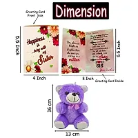 ME & YOU Gift for Sister | Birthday Gift for Sister | Anniversary Gift for Sister | Return Rakhi Gift for Sister | Purple Teddy Gift for Sister-thumb1