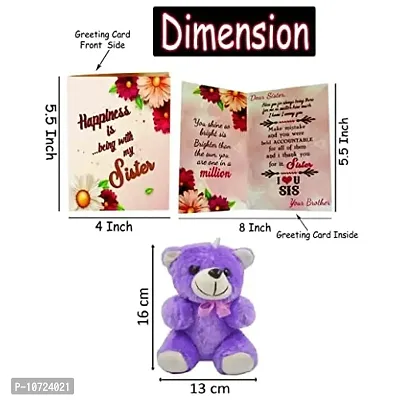 ME & YOU Gift for Sister | Birthday Gift for Sister | Anniversary Gift for Sister | Return Rakhi Gift for Sister | Purple Teddy Gift for Sister-thumb2