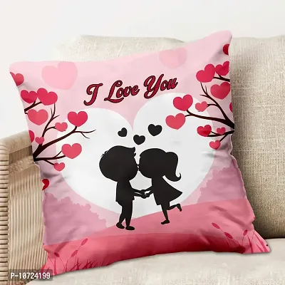 ME & YOU Love Quoted Printed Cushion with Filler, Gift for Valentine Day, Birthday, Anniversary (Multicolor) (Microfiber - 16 * 16 Inch)-thumb0