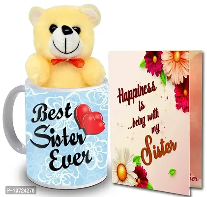 ME & YOU Gift for Sister | Birthday Gift for Sister | Return Rakhi Gift for Sister | Anniversary Gift for Sister | Cream Teddy Gift for Sister