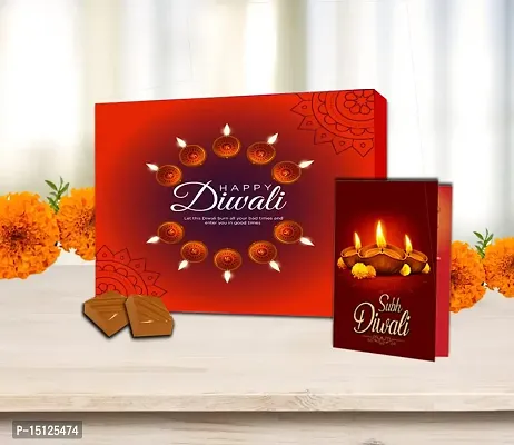 Midiron Beautiful Handmade Chocolate Gifts Hamper For Diwali |Diwali Combo Set | Festival Chocolate Gifts Hamper-Chocolate Box  Shubh Deepawali Greeting Card